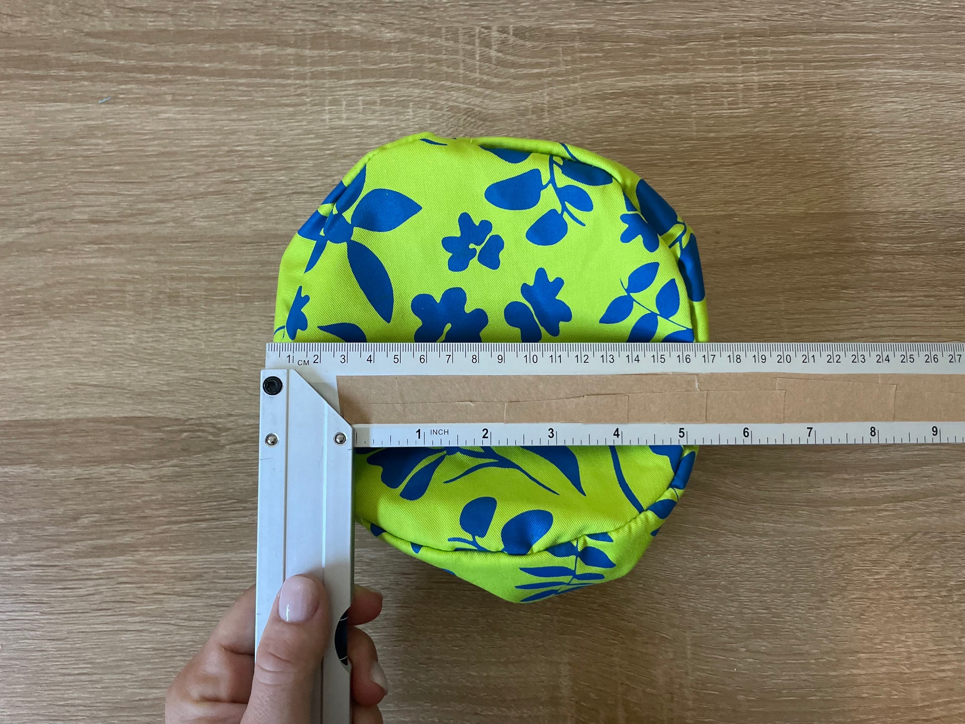 Lime & Blue Floral Cotton Twill Scrub Cap™