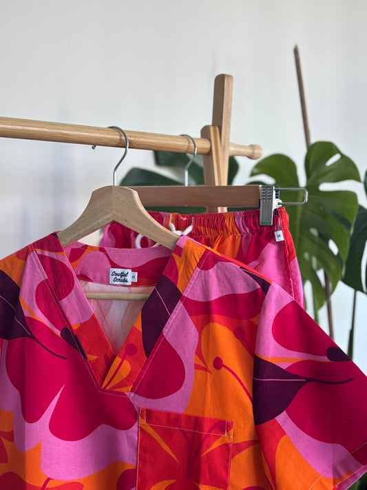 Mango Tango™ Print Full Nursing Scrub Set