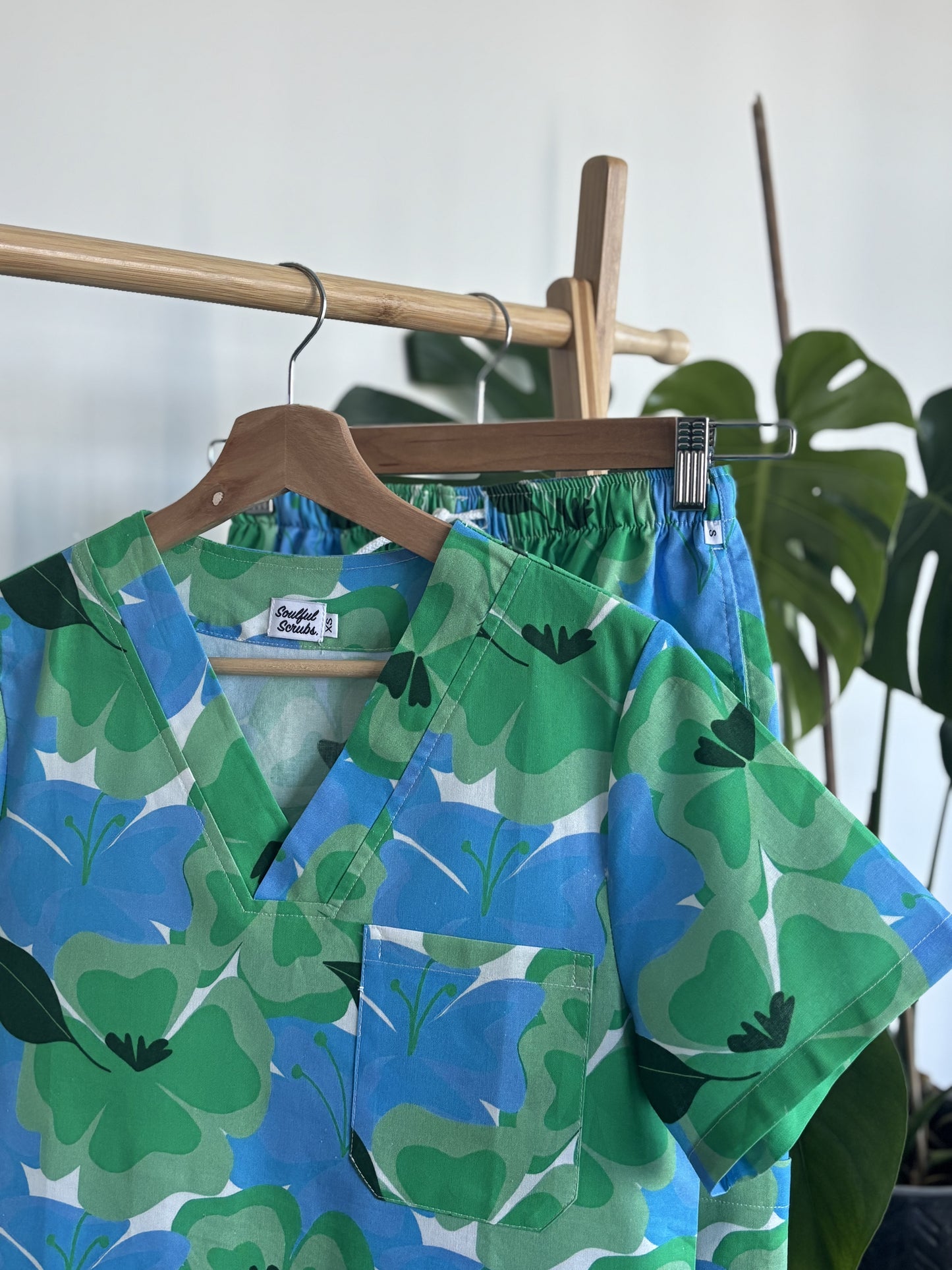 Minty Fresh™ Print Nursing Scrub Top
