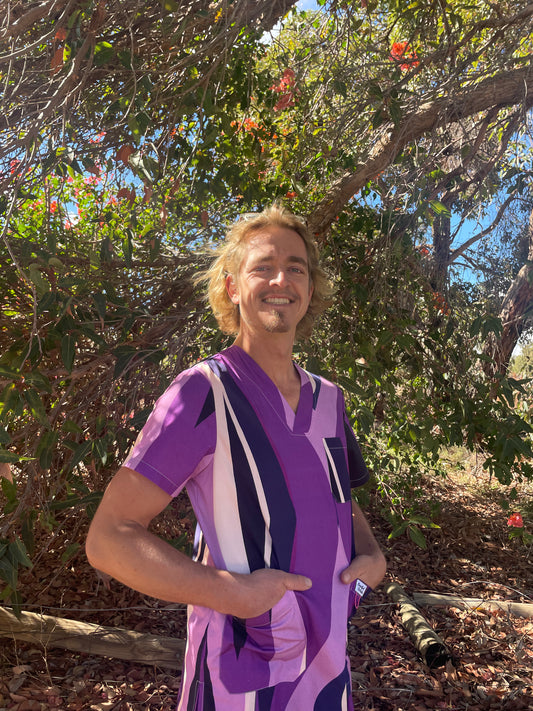 Purple Striped Print Full Nursing Set™