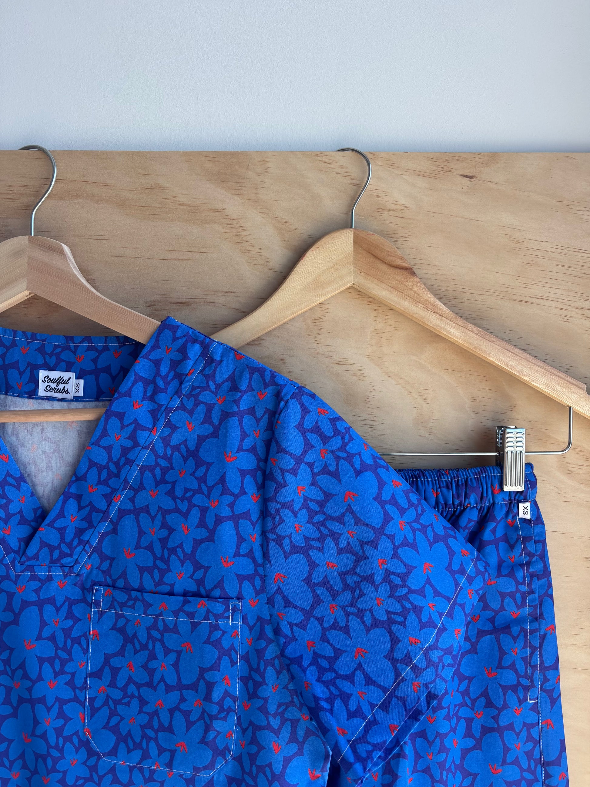 Sister Blue Print™ Full Nursing Scrub Set