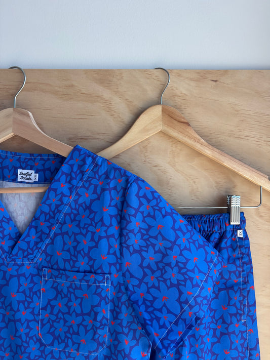 Sister Blue Print™ Full Nursing Scrub Set