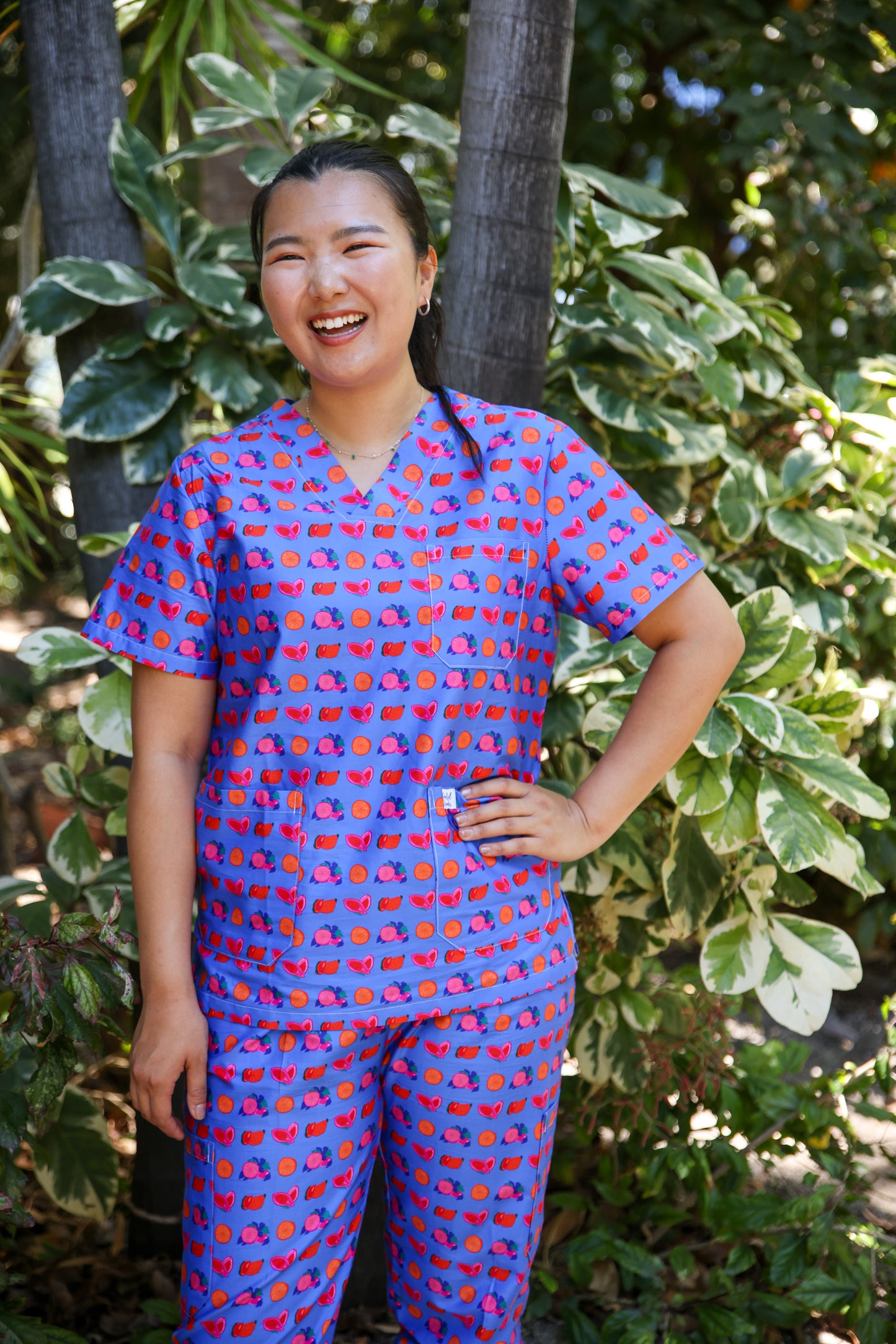 Limited Edition Fruit Machine™ Print Full Nursing Scrub Set