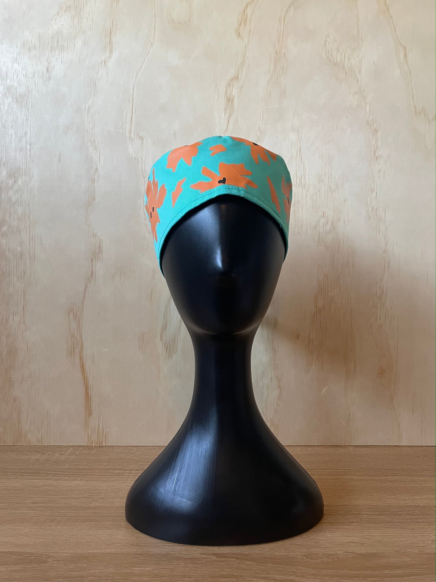 Honeysuckle Print Cotton Twill Scrub Cap