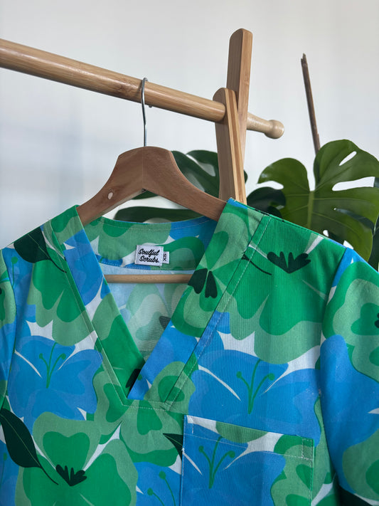 Minty Fresh™ Print Nursing Scrub Top