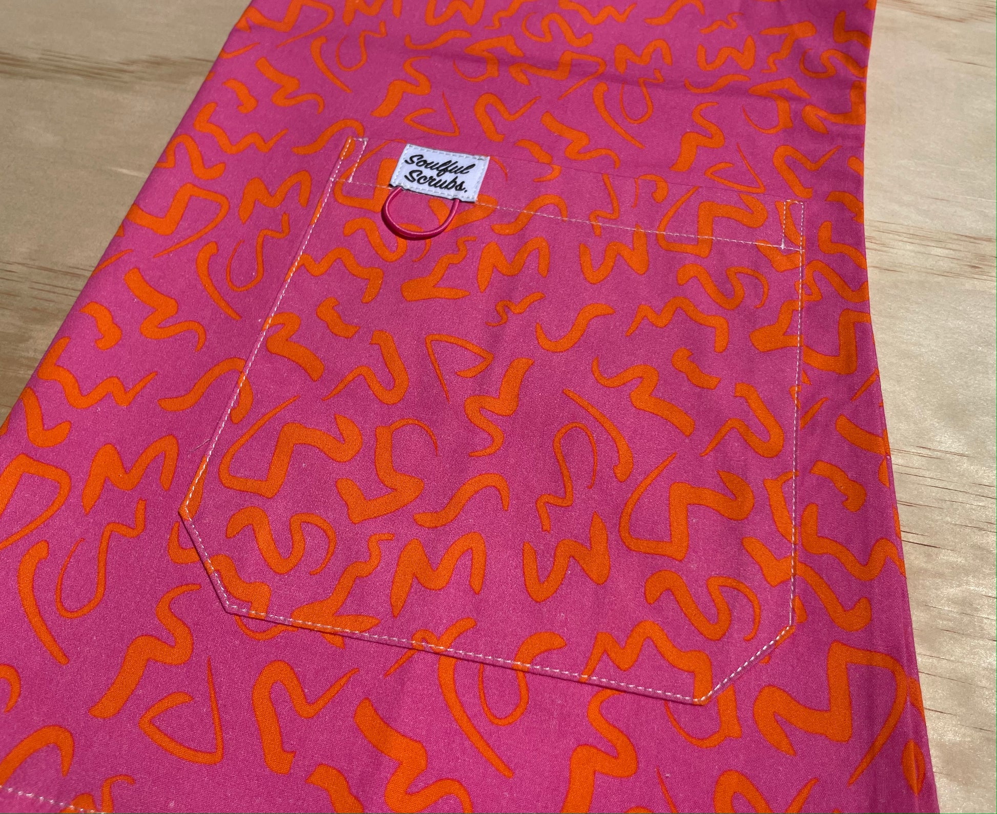 Pink & Oj™ Printed Nursing Scrub Top for Unisex