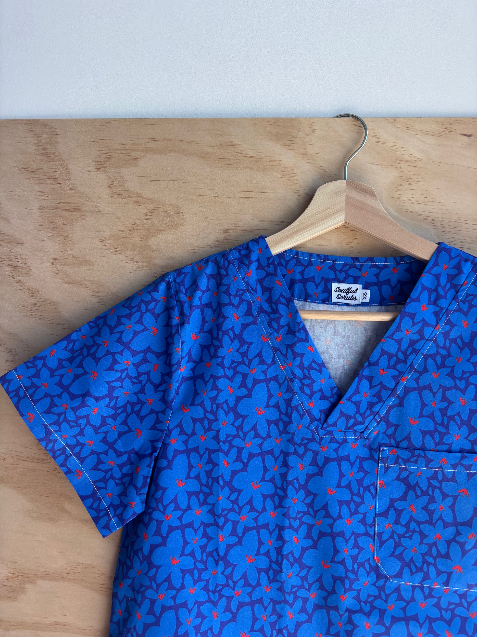 Sister Blue Print Nursing Scrub Top™