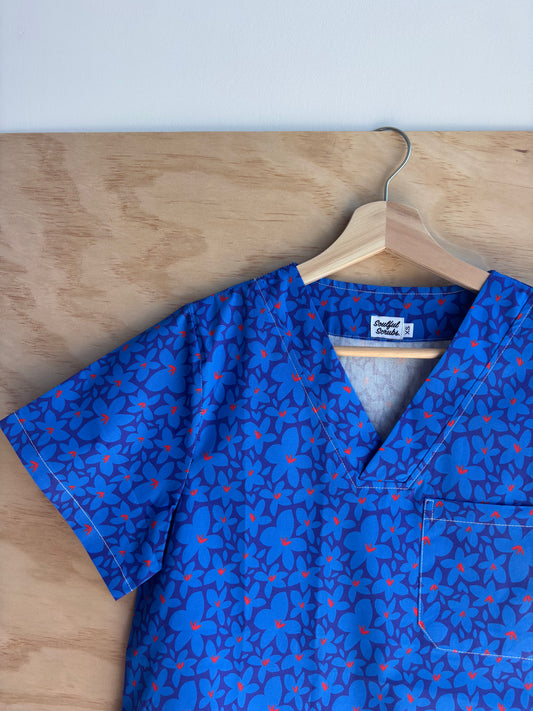 Sister Blue Print Nursing Scrub Top™