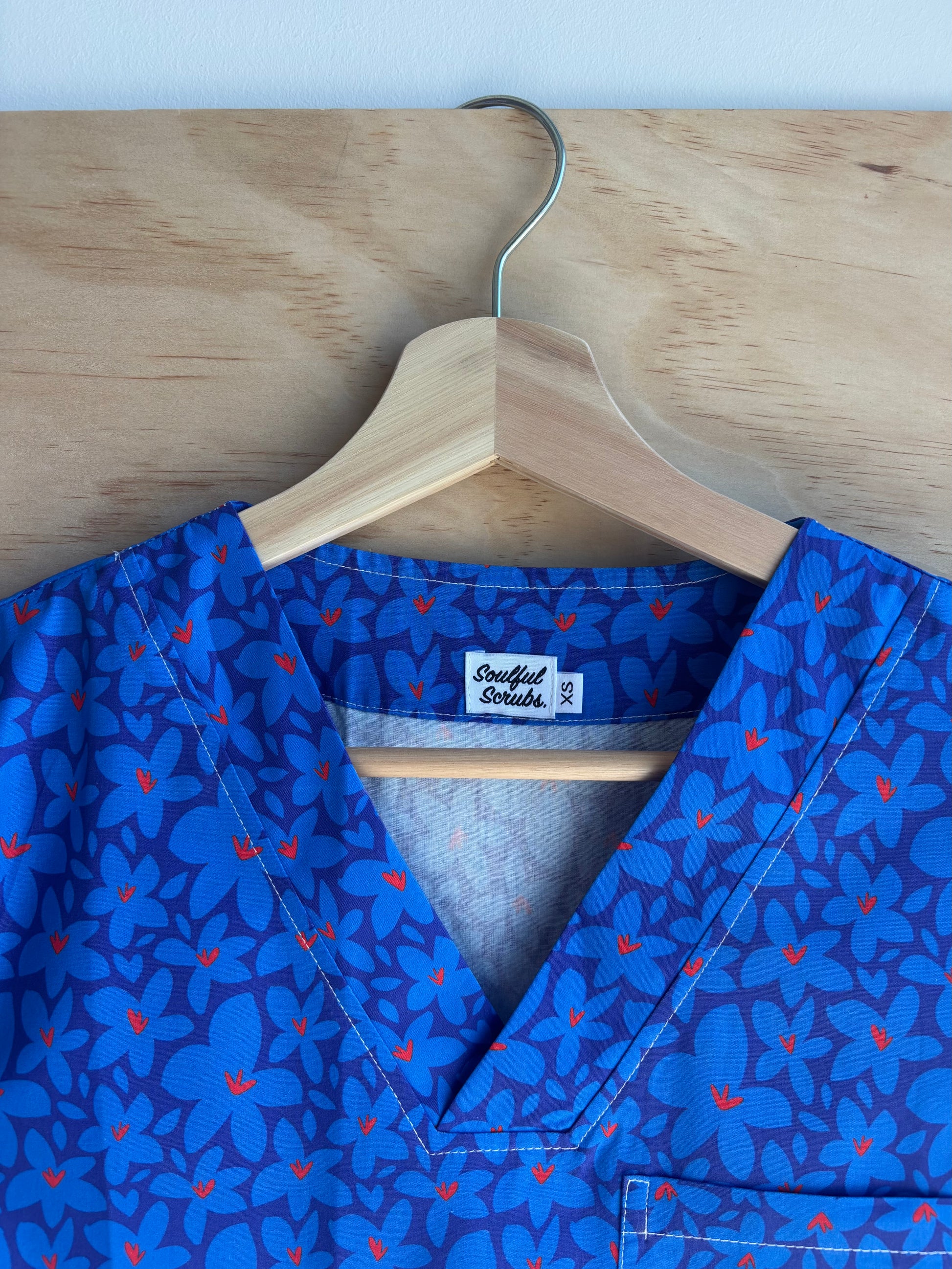 Sister Blue Print Nursing Scrub Top™